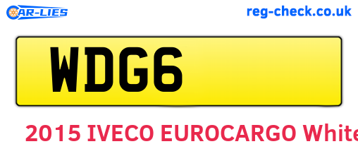 WDG6 are the vehicle registration plates.