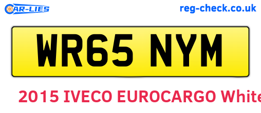 WR65NYM are the vehicle registration plates.