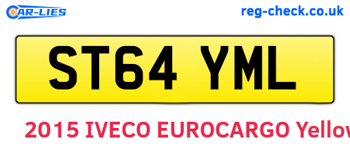 ST64YML are the vehicle registration plates.