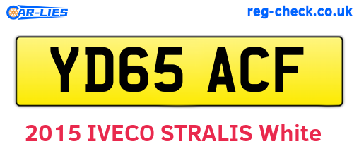 YD65ACF are the vehicle registration plates.