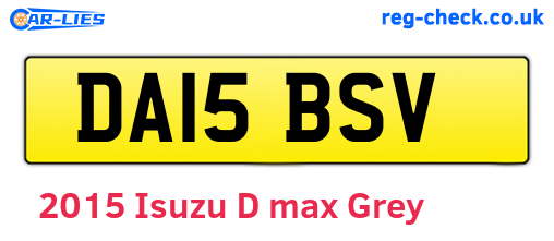 Grey 2015 Isuzu D-max (DA15BSV)