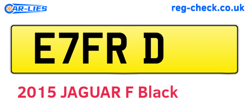 E7FRD are the vehicle registration plates.