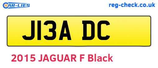 J13ADC are the vehicle registration plates.