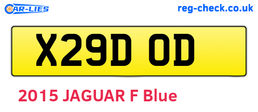 X29DOD are the vehicle registration plates.