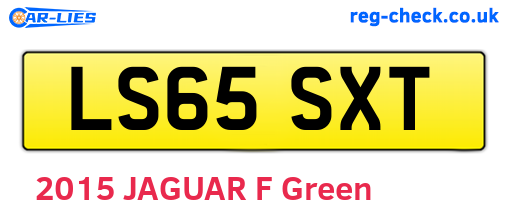 LS65SXT are the vehicle registration plates.