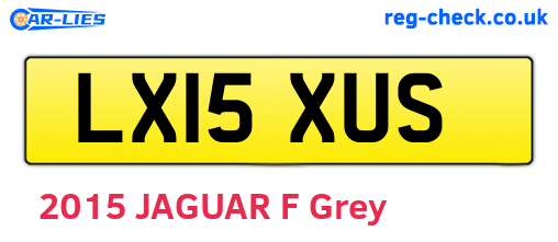 LX15XUS are the vehicle registration plates.