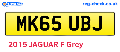 MK65UBJ are the vehicle registration plates.