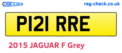 P121RRE are the vehicle registration plates.