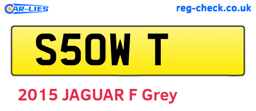 S5OWT are the vehicle registration plates.