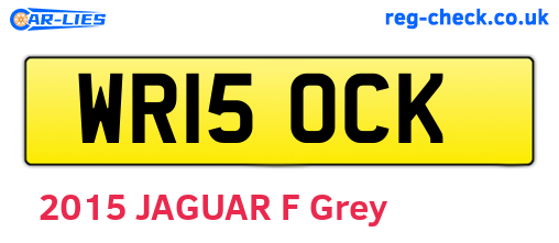 WR15OCK are the vehicle registration plates.