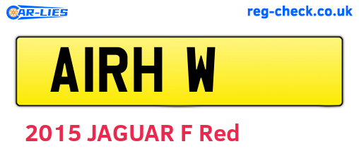 A1RHW are the vehicle registration plates.
