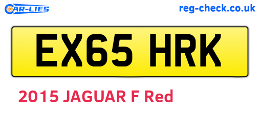 EX65HRK are the vehicle registration plates.