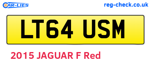 LT64USM are the vehicle registration plates.