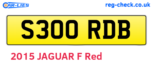 S300RDB are the vehicle registration plates.