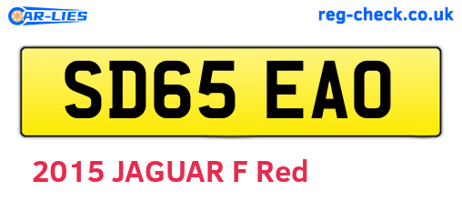 SD65EAO are the vehicle registration plates.