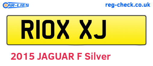 R10XXJ are the vehicle registration plates.