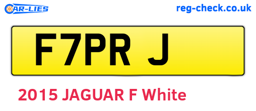 F7PRJ are the vehicle registration plates.
