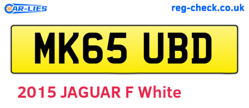 MK65UBD are the vehicle registration plates.