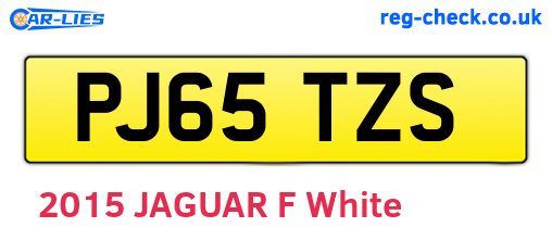 PJ65TZS are the vehicle registration plates.