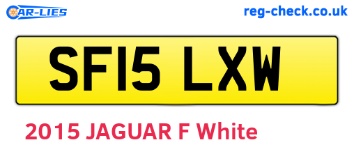 SF15LXW are the vehicle registration plates.