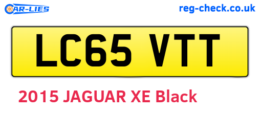 LC65VTT are the vehicle registration plates.