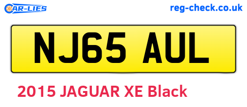 NJ65AUL are the vehicle registration plates.