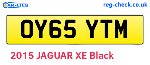 OY65YTM are the vehicle registration plates.