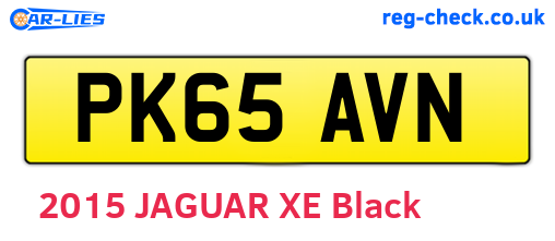 PK65AVN are the vehicle registration plates.