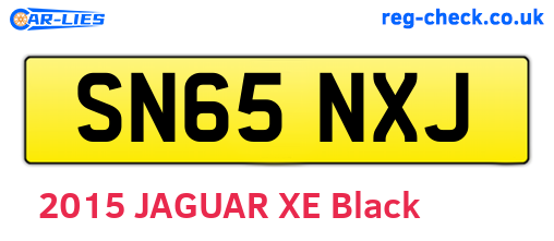 SN65NXJ are the vehicle registration plates.
