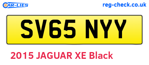 SV65NYY are the vehicle registration plates.