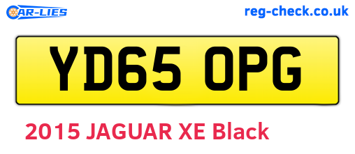 YD65OPG are the vehicle registration plates.