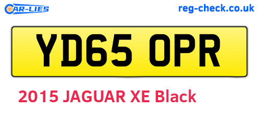 YD65OPR are the vehicle registration plates.