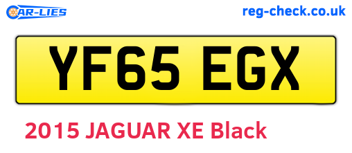 YF65EGX are the vehicle registration plates.