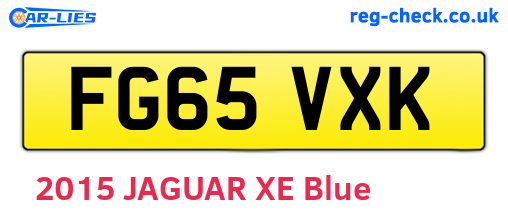 FG65VXK are the vehicle registration plates.