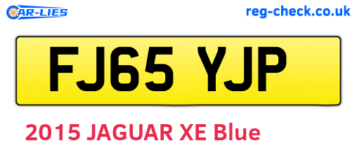FJ65YJP are the vehicle registration plates.