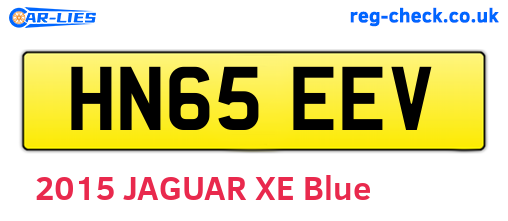 HN65EEV are the vehicle registration plates.