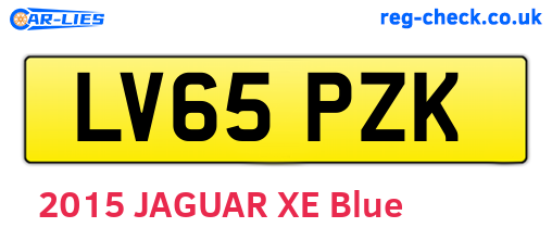 LV65PZK are the vehicle registration plates.