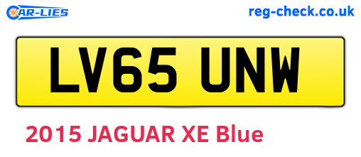 LV65UNW are the vehicle registration plates.