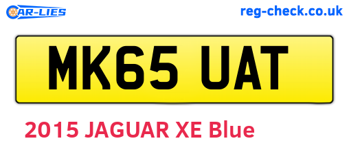 MK65UAT are the vehicle registration plates.