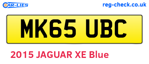 MK65UBC are the vehicle registration plates.