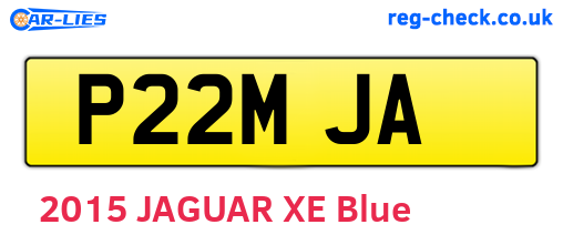 P22MJA are the vehicle registration plates.