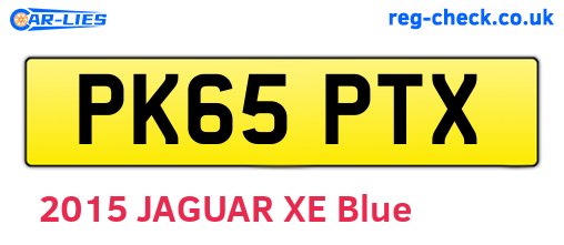 PK65PTX are the vehicle registration plates.
