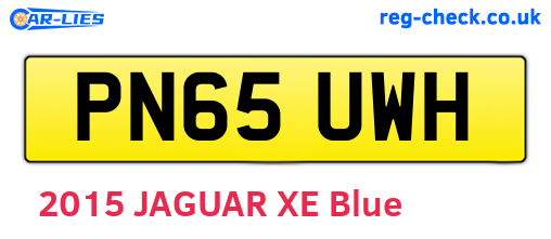 PN65UWH are the vehicle registration plates.
