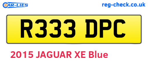 R333DPC are the vehicle registration plates.
