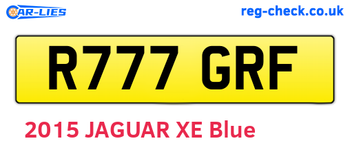 R777GRF are the vehicle registration plates.