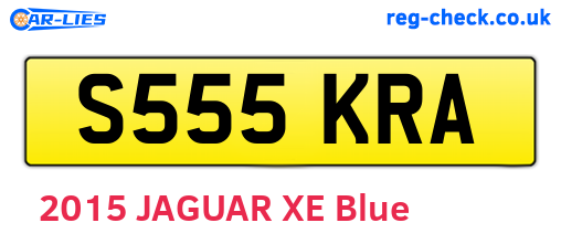 S555KRA are the vehicle registration plates.