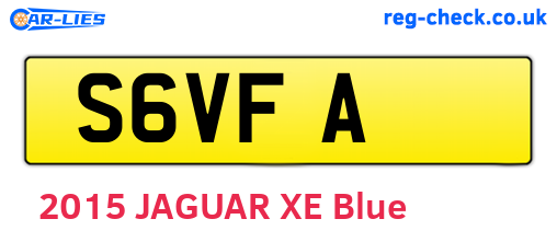 S6VFA are the vehicle registration plates.