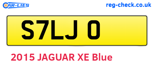 S7LJO are the vehicle registration plates.