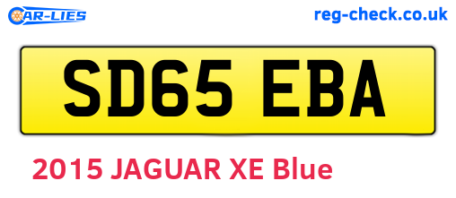 SD65EBA are the vehicle registration plates.