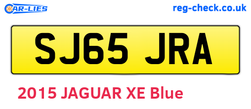 SJ65JRA are the vehicle registration plates.